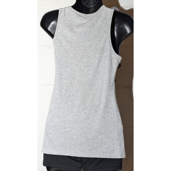 My Beloved Gray Tank Top Ruffle Trim Sleeveless Small - Picture 3 of 4